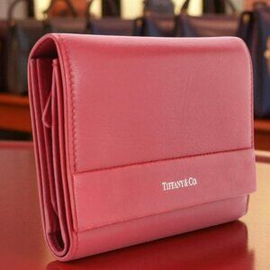 Tiffany & Co. Leather Trifold Flap Wallet with Box